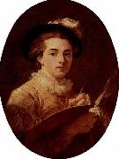 Jean-Honore Fragonard, Selbstportrat, Oval